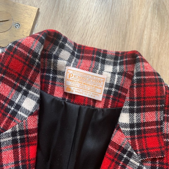 NWT Vintage Pendleton Tartan Plaid Wool Blazer Jacket - Picture 2 of 5